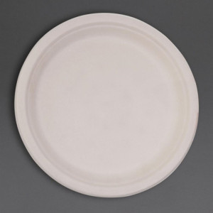 Compostable oval plates made of bagasse 198 mm - Pack of 50, professional quality