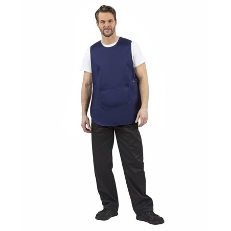 Tabard Apron with Pocket Navy Blue - Whites Chefs Clothing