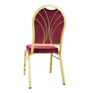 Chaise de Banquet Bordeaux - Lot de 4, Bolero Regal - Élégance et Confort