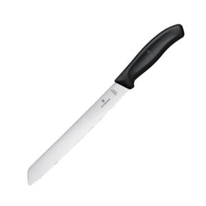 Couteau à pain noir 21 cm Victorinox - Coupe facilement