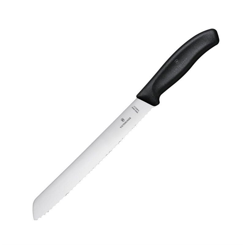 Black 21 cm Victorinox bread knife - Cuts easily