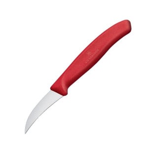 Couteau Bec D'oiseau 8 cm Rouge Victorinox - Précision et qualité professionnelle.