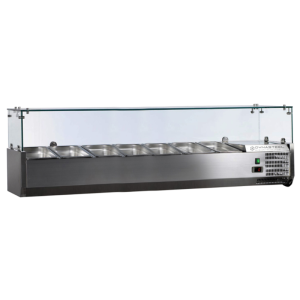 Saladeira Refrigerada de Bancada em Vidro - 7 x GN 1/3 Dynasteel: Desempenho e Praticidade