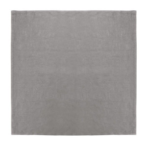 Guardanapos de mesa de linho cinza 400 x 400 mm - Conjunto de 12 - Olympia