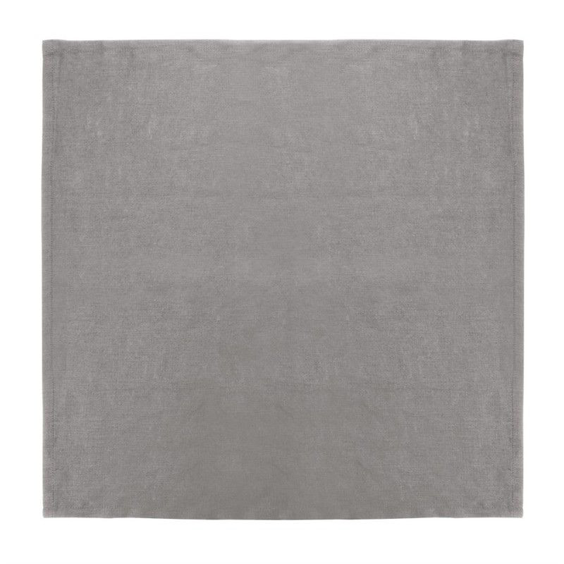 Guardanapos de mesa de linho cinza 400 x 400 mm - Conjunto de 12 - Olympia