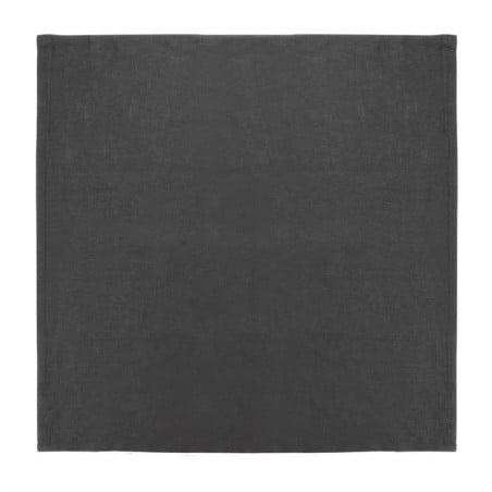 Serviettes de Table en Lin Noir 400x400mm - Lot de 12 : Élégance et Qualité Olympia