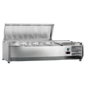 Saladette Refrigerada para Colocar Tampa Inox - 3 x GN 1/3 + 1 x GN 1/2 - Dynasteel