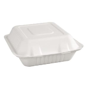 Caixas compostáveis Bagasse 223mm - Lote de 200, ecologicamente responsáveis