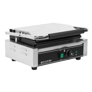 Grill Panini Grande Surface de Chauffe Rainurée - Dynasteel: performances exceptionnelles et utilisation pratique pour professio