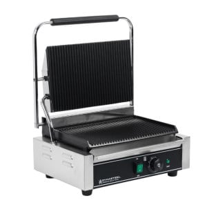 Grill Panini Pro 2200 W Estriado 340x220 mm Inox