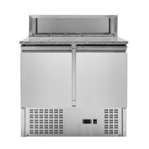 Móvel para Pizza Refrigerado 2 Portas - 5 Recipientes GN 1/6 Dynasteel | Fourniresto