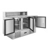 Móvel para Pizza Refrigerado - 3 Portas - 8 Recipientes GN 1/6 | Dynasteel