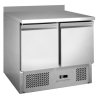 Mesa Refrigerada Positiva GN 1/1 com Respaldo e 2 Portas Dynasteel: Armazenamento e Durabilidade.