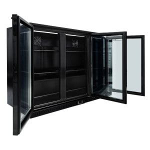 Bar Traseiro Refrigerado 328 L 3 Portas de Vidro Preto