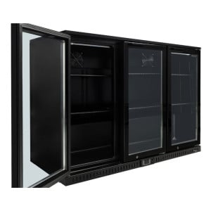 Bar Traseiro Refrigerado 328 L 3 Portas de Vidro Preto