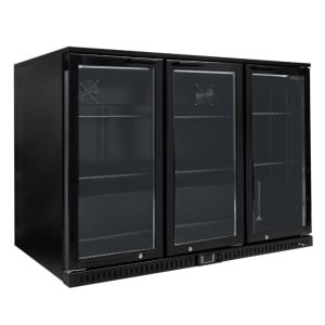 Bar Traseiro Refrigerado 328 L 3 Portas de Vidro Preto