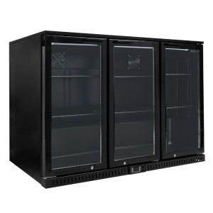 Skinplate Refrigerated Back Bar - 3 Glass Swing Doors - 328 L - Dynasteel