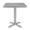 Square Melamine Table Top Grey Bolero 600 mm
