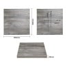 Square Grey Melamine Table Top 700mm Bolero: Resistant and Versatile