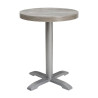 Round Melamine Grey Table Top 600 mm - Bolero, resistant and elegant