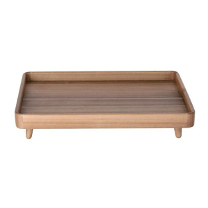 Acacia Footed Tray GN 1/1 Olympia - Aesthetic and Durable