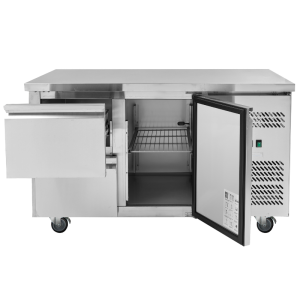 Positive Refrigerated Table - 1 Door and 2 Drawers - Dynasteel