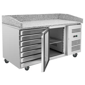 Móvel para Pizza 600x400 - 1 Porta e 7 Gavetas Dynasteel: Armazenamento e desempenho refrigerado