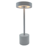 Lâmpada de Mesa Touch Alumínio - Roby Cinza Claro - Lumisky