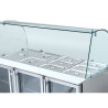 Saladeira Refrigerada 4 GN 1/1 - 3 Portas de Vidro Dynasteel: Armazenamento Ótimo & Design Robusto