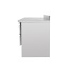 Mesa Refrigerada Positiva com Backsplash - 2 Portas e 2 Gavetas GN 1/2 - Dynasteel