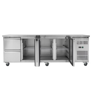 Positive Refrigerated Table - 3 Doors and 2 Drawers - Dynasteel