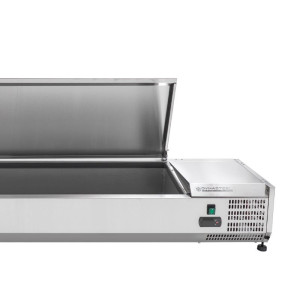 Saladeira Refrigerada de Bancada em Aço Inoxidável - 9 recipientes GN 1/3 Dynasteel - Alto Desempenho e Organização Ótima