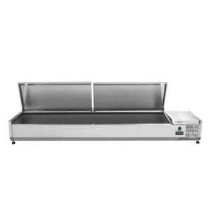 Saladeira Refrigerada de Bancada em Aço Inoxidável - 9 recipientes GN 1/3 Dynasteel - Alto Desempenho e Organização Ótima