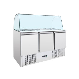 Saladette Refrigerada 4 GN 1/1 - 3 Portas - Dynasteel