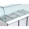 Saladette Refrigerada 4 GN 1/1 - 3 Portas - Dynasteel