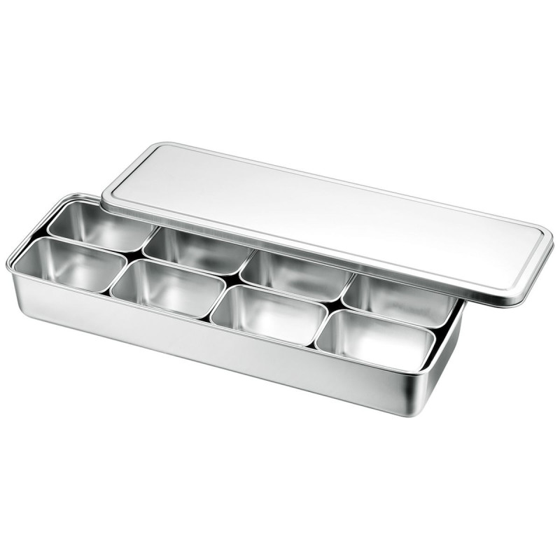 Japanese Box 8 Stainless Steel Bins - Professional Kitchen