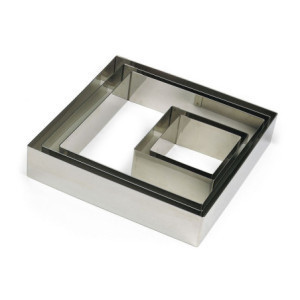 Forma quadrada de inox 240 x 240 mm Gobel - Robusta e precisa
