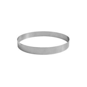Círculo para torta perfurado em inox Ø 80 mm H 35 mm - Marca Gobel