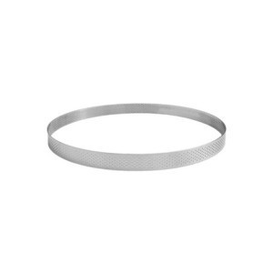 Círculo para Torta Perfurado em Inox Gobel - Ø 100 mm, H 20 mm