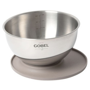 Cul de Poule Inox com Tampa-Base Ø 24 cm Gobel GL20P003