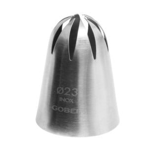 Bico Rosa Inox 8 Dentes - ⌀23 mm Gobel - Confeitaria Profissional