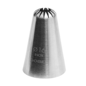 Douille rosa inox 15 dentes Gobel - Ø 16 mm | Acessório de confeitaria profissional