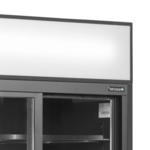 Vitrine Refrigerada TEFCOLD 2 Portas de Vidro Preta 707 L