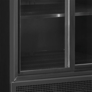 Vitrine Refrigerada TEFCOLD 2 Portas de Vidro Preta 707 L