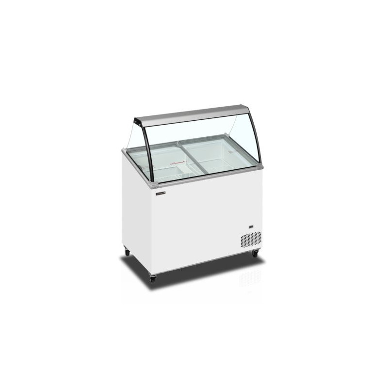 TEFCOLD Ice Cream Display - 264 L: Decorative Freezer for Ice Cream