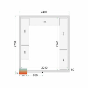 Câmara Fria Positiva TEFCOLD 2400 x 2700 - Conservação ideal para profissionais.