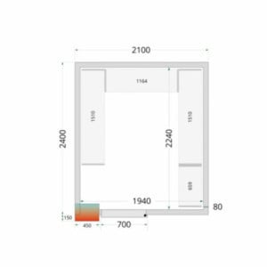 TEFCOLD - Cold Room Panel 2100 x 2400 - Insulation 80mm - Modular