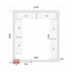 Painel câmara fria TEFCOLD 2700x3000x2200 mm - Isolamento eficaz