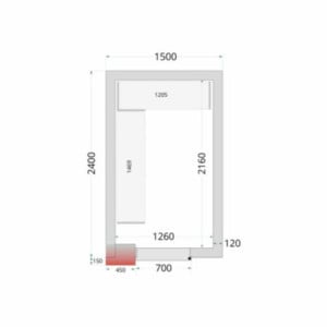 Panneau Chambre Froide 1500x2400x2200 - Isolation Polyuréthane & Assemblage Facile