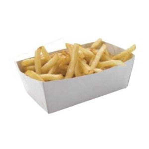 White Cardboard Trays 120x80mm - Pack of 250: Eco-friendly, durable quality